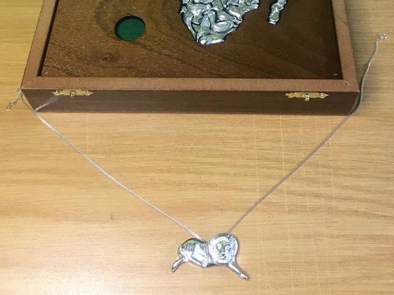 Lion puzzle piece necklace